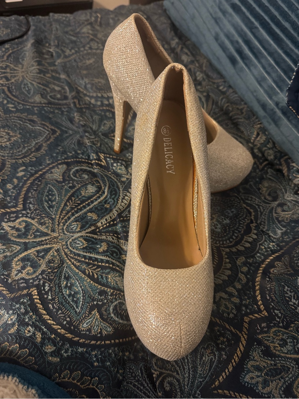 Silver delicacy heels size 8.5